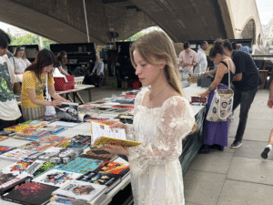 Writer Julia Zolotova visiting "At Your Own Pace" event