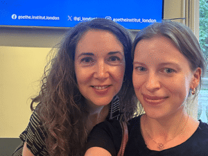 Writer Julia Zolotova and Iris Wolff