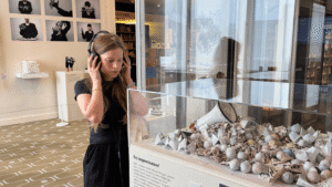 Writer Julia Zolotova at Iris Colomb's debut solo exhibition