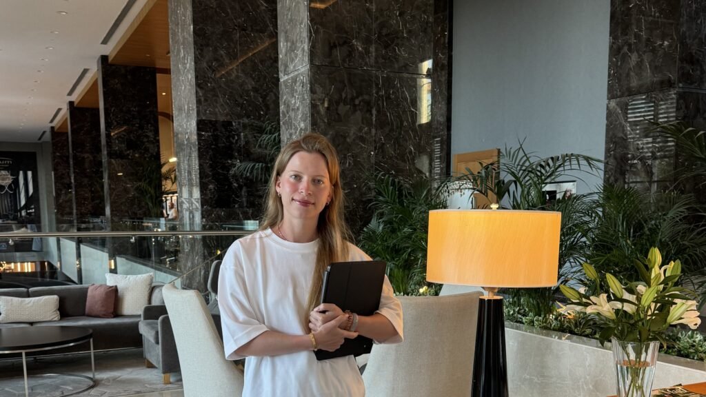 Writer Julia Zolotova at Regnum Carya Hotel Lobby, Antalya