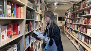 Writer Julia Zolotova at Foyles on Charing Cross Road
